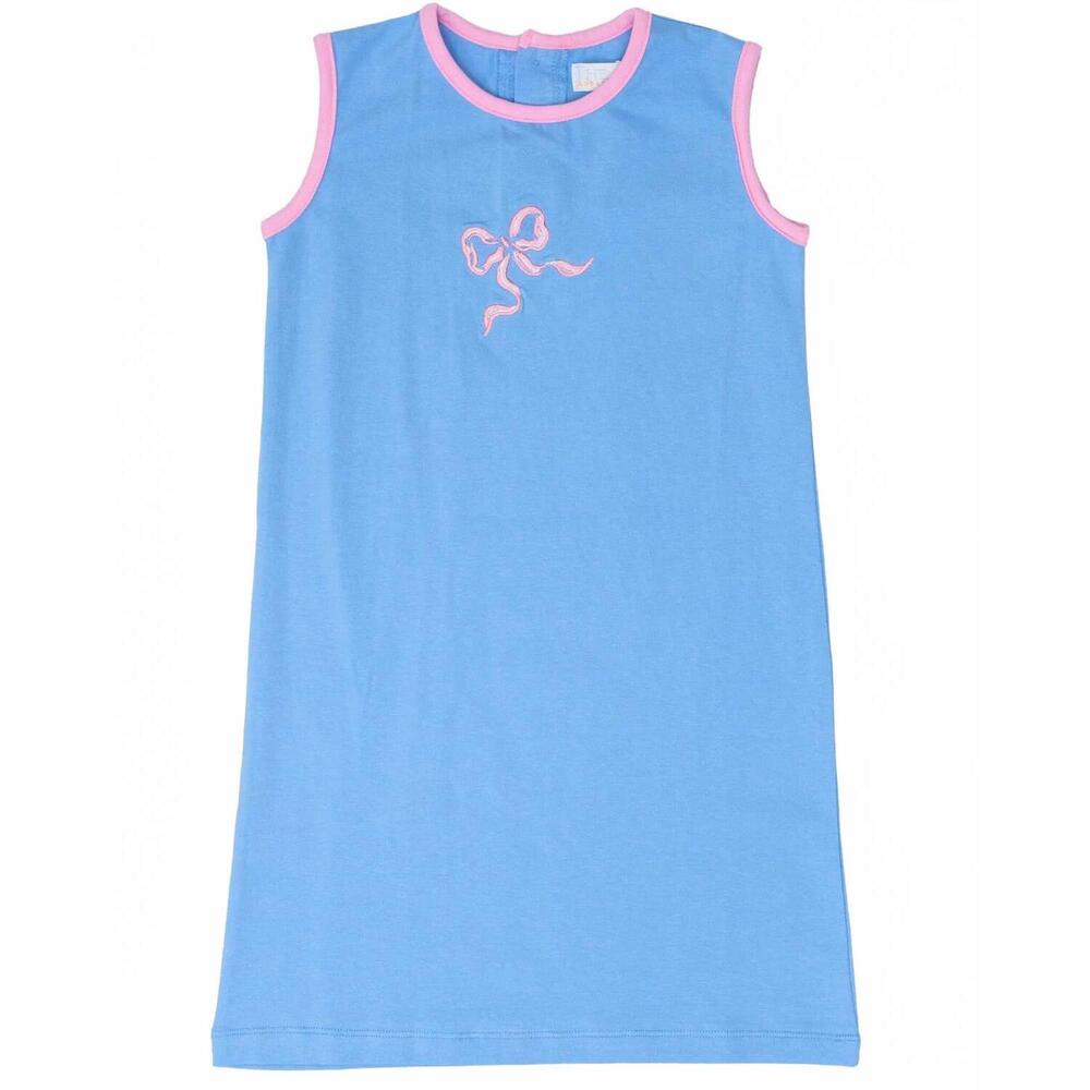 NEW THE OAKS APPAREL girls' brittany bow dress in blue